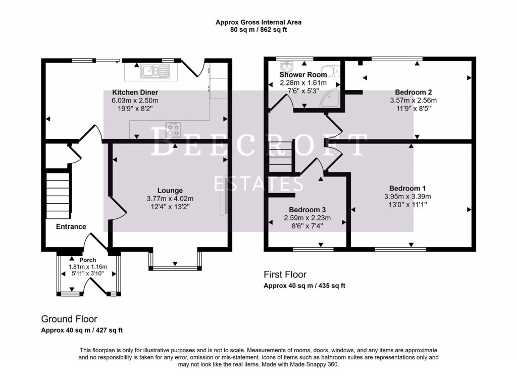 Floorplans For Maple Grove, Stocksbridge, Sheffield