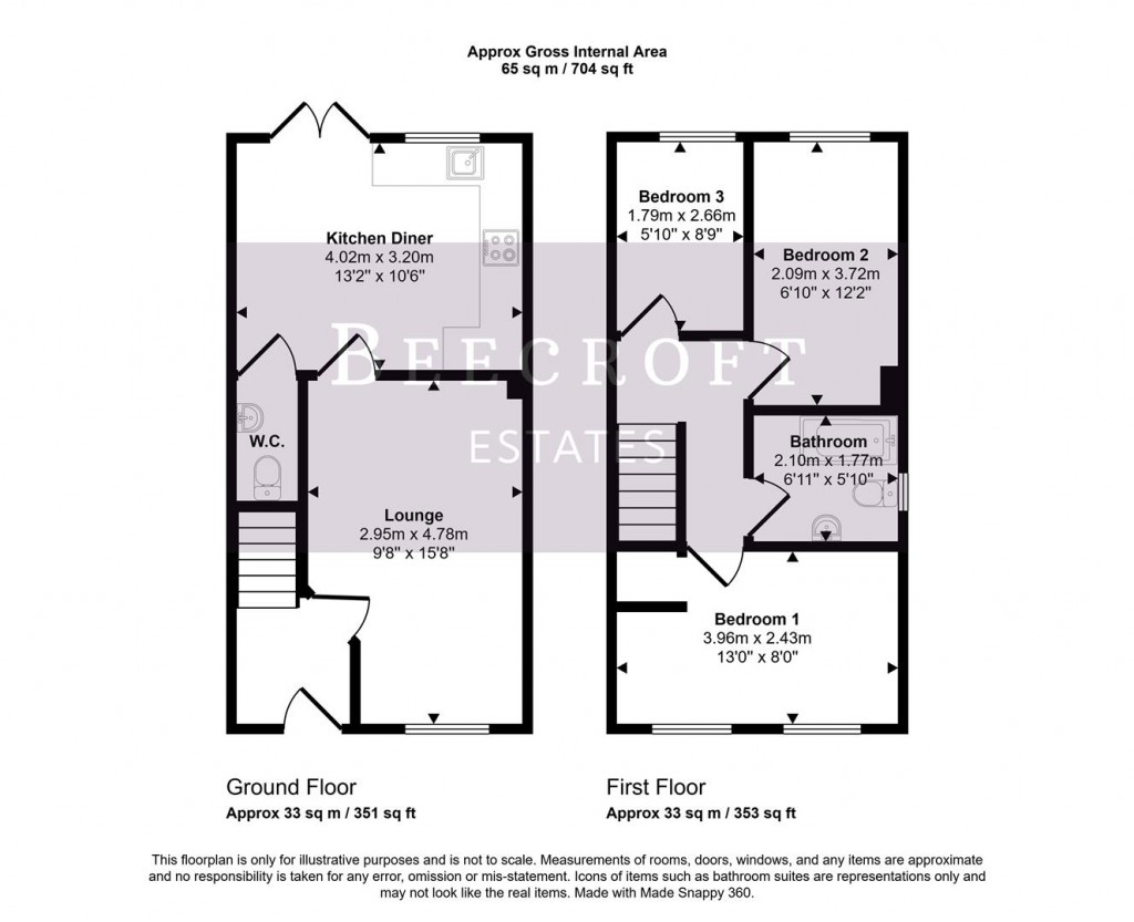 Floorplans For Highfield Grange Close, Wombwell, Barnsley