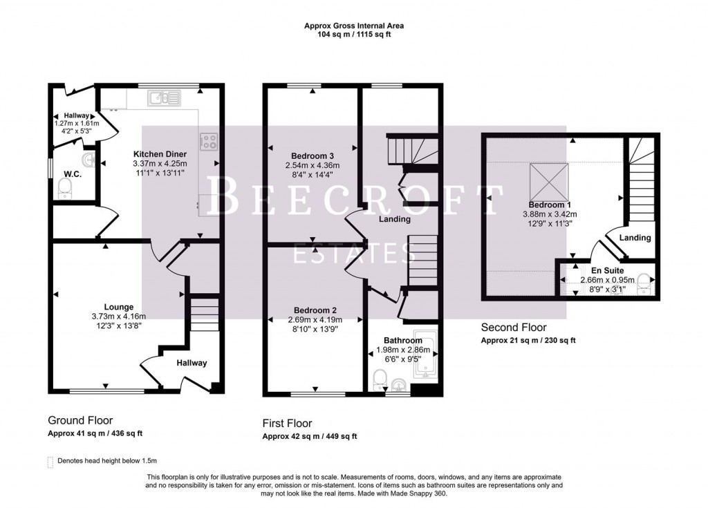 Floorplans For Pearson Crescent Wombwell Barnsley S73 8sq