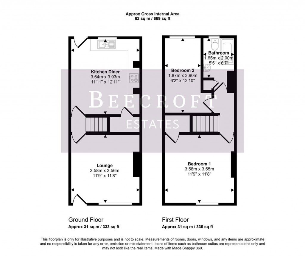Floorplans For George Street, Thurnscoe, Rotherham