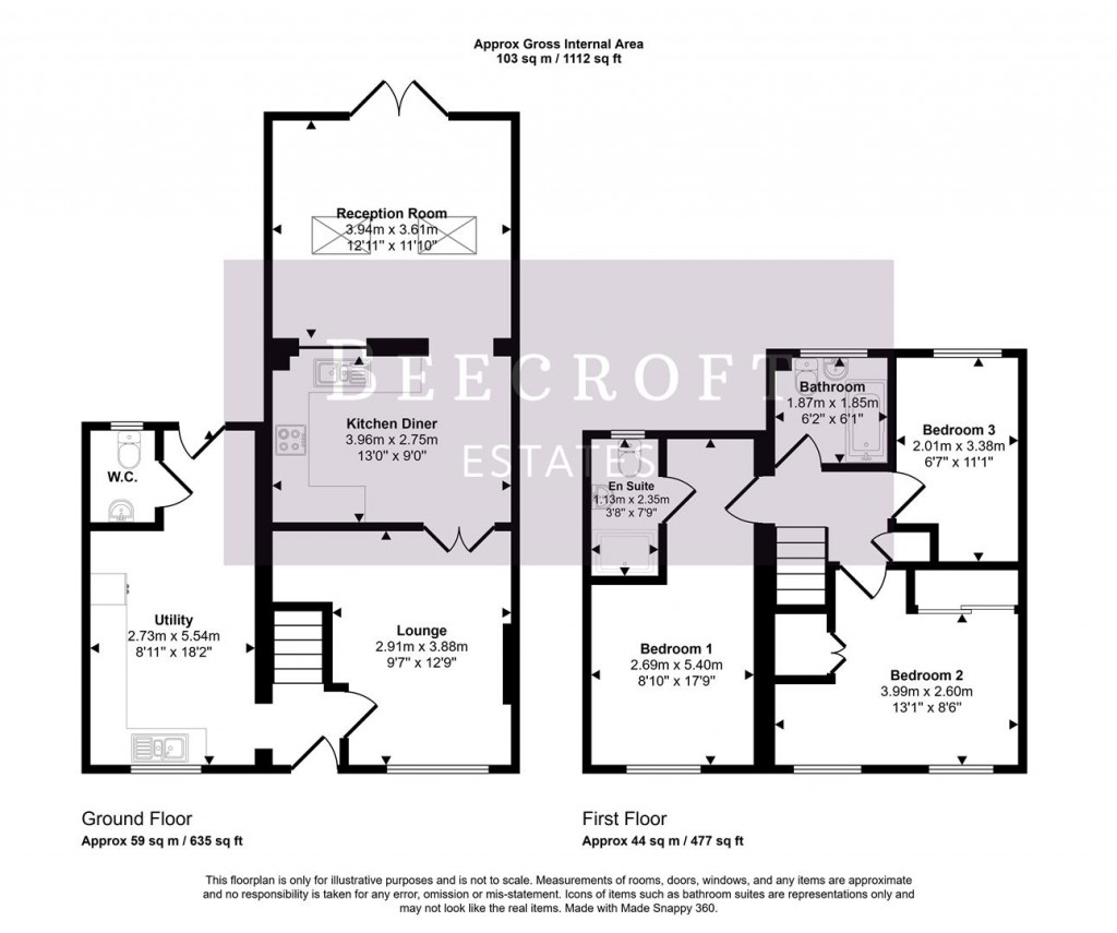 Floorplans For Burntwood Close, Thurnscoe