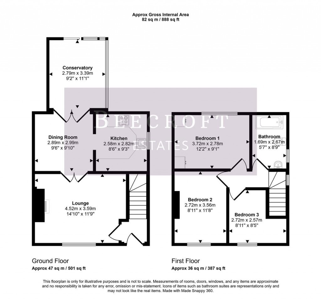 Floorplans For Roebuck Street, Wombwell, Barnsley
