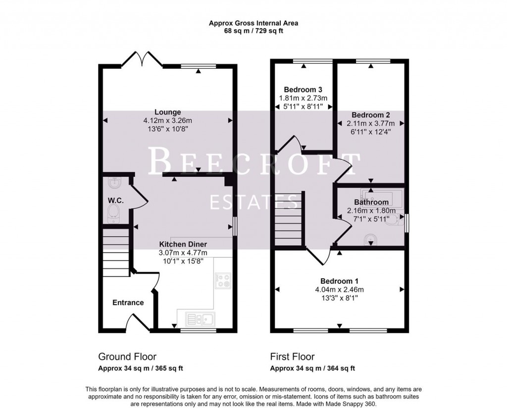 Floorplans For Pickhills Grove, Goldthorpe, Rotherham