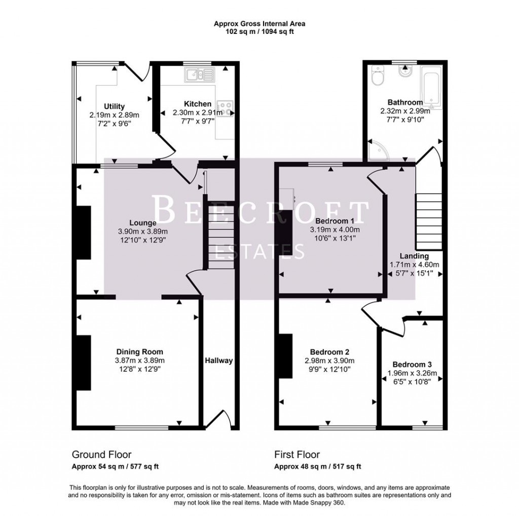 Floorplans For Stonyford Road, Wombwell, Barnsley