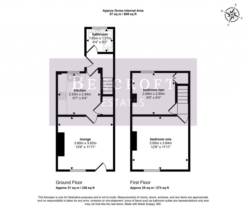 Floorplans For Cemetery Road, Hemingfield, Barnsley