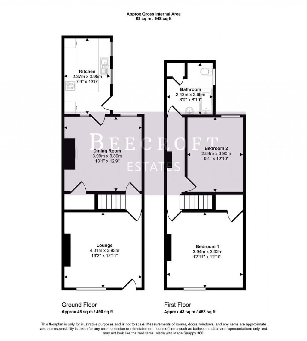 Floorplans For Hough Lane, Wombwell, Barnsley