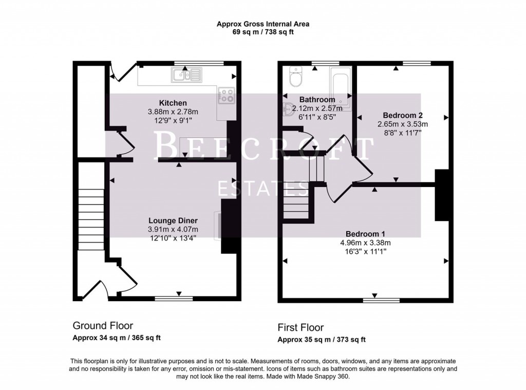 Floorplans For Raley Street, Barnsley