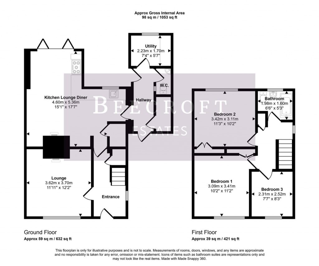 Floorplans For Rose Grove, Wombwell, Barnsley