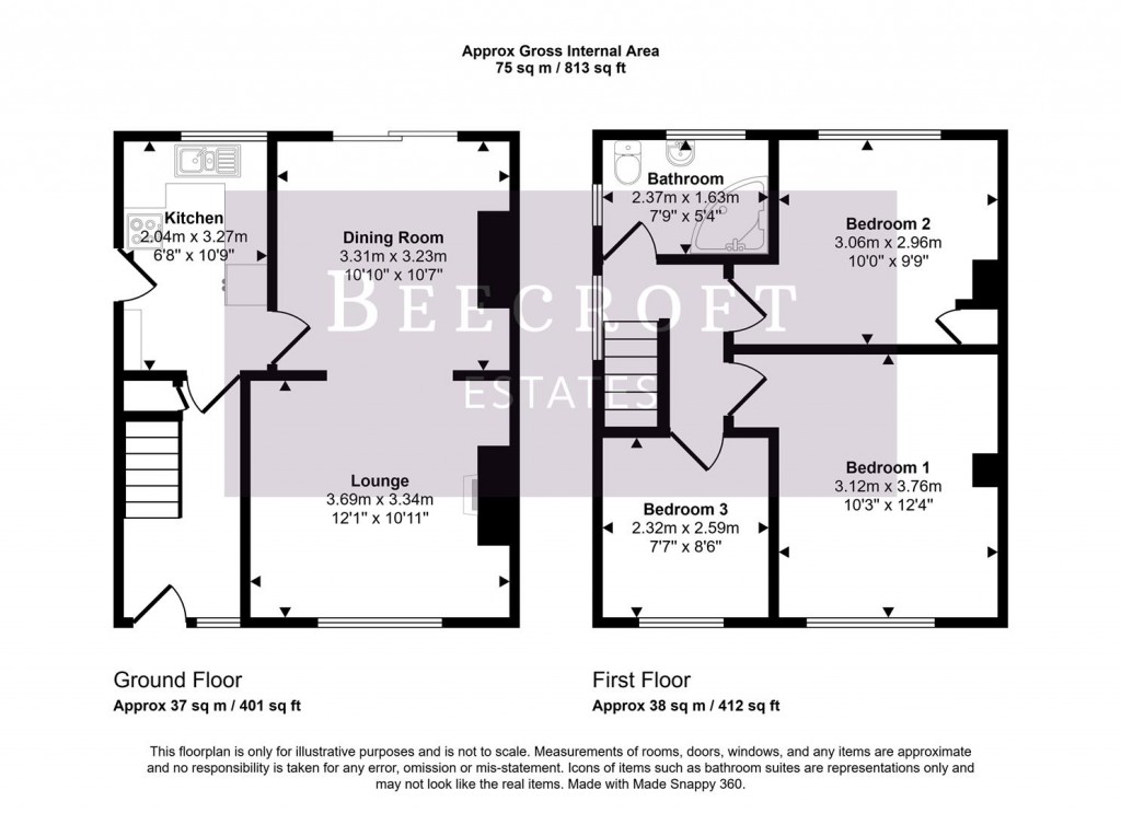 Floorplans For Cover Drive, Darfield, Barnsley